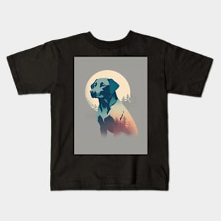 Labrador Retriever Dog 1 - Japanese Old Vintage Kids T-Shirt